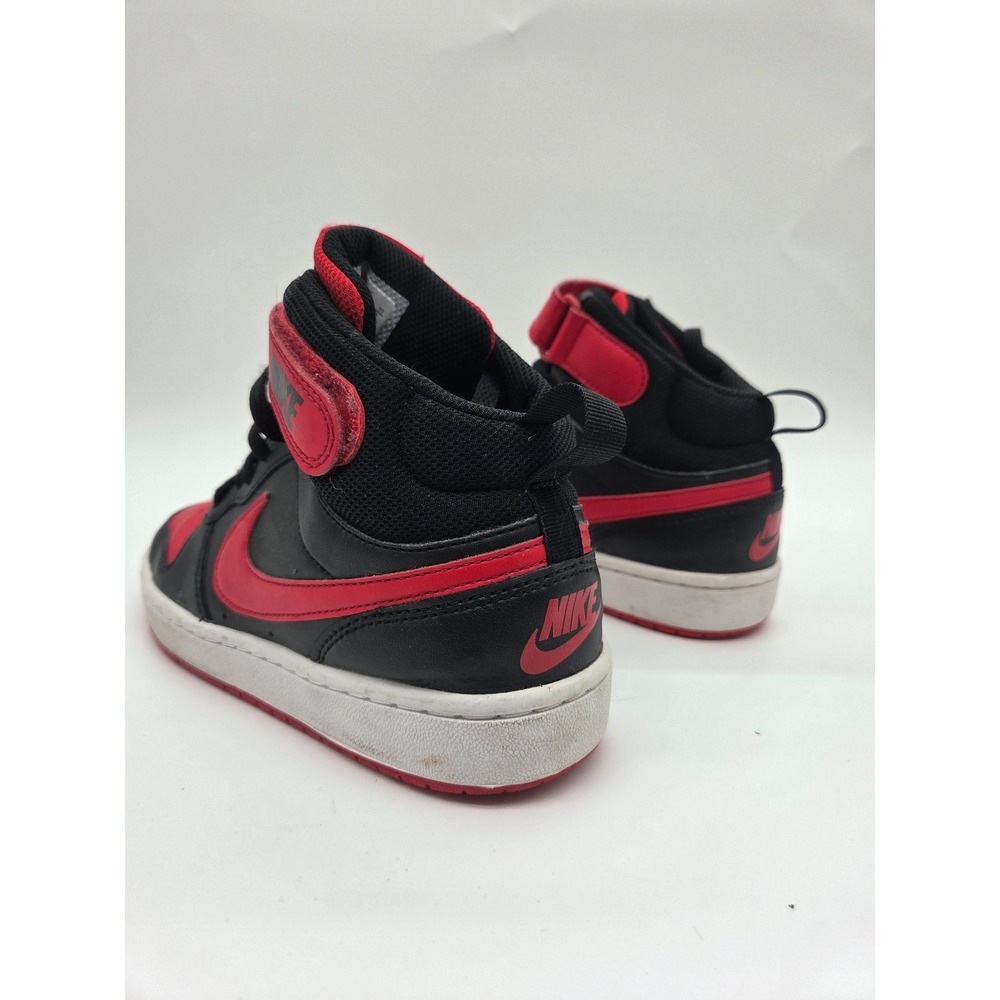 Nike Court Borough Mid 2 5Y Black Red Kids Sneakers CD7782-003 - Picture 4 of 9